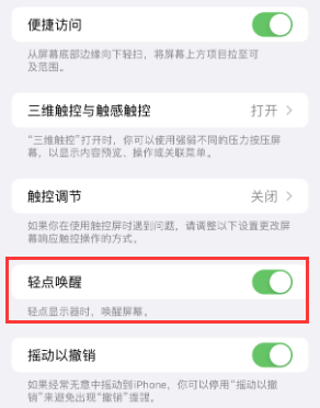 贵定苹果授权维修站分享iPhone轻点无法唤醒怎么办 